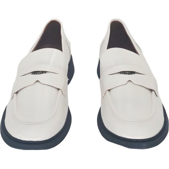 Zodiac Women's Tailored Penny Loafers Bone White Patent Leather 8M - Picture 5 of 6